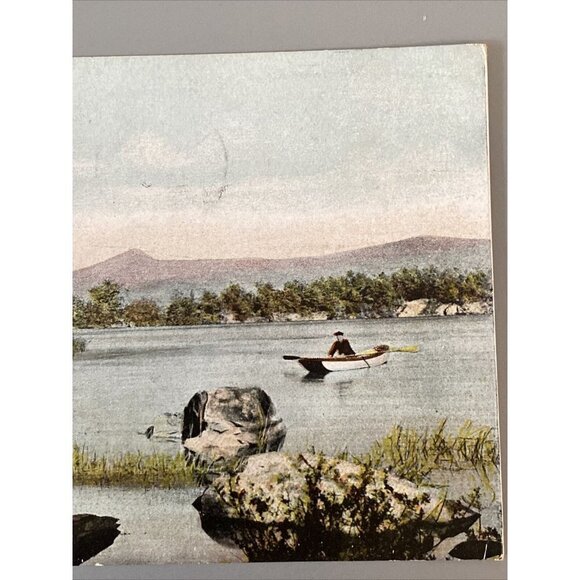 Pine Hill Pond Rutland Vt Vermont Vtg Postcard 1 Cent Stamp Capt John Smith 1907 - Picture 4 of 9